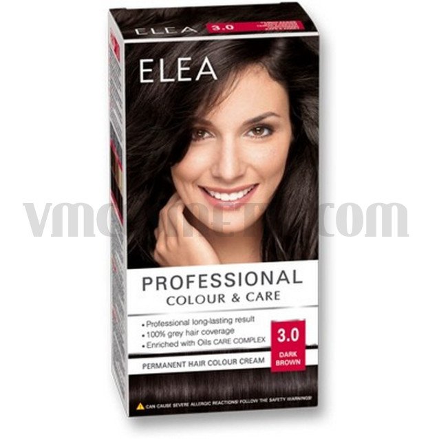 ELEA Боя за коса "Elea Professional Colour & Care" - № 3/0 Тъмно кафяв