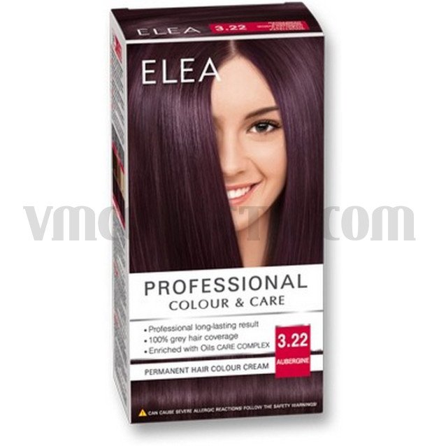ELEA Боя за коса "Elea Professional Colour & Care" - № 3/22 Патладжан ELEA Боя за коса "Elea Professional Colour & Care" - № 3/22 Патладжан