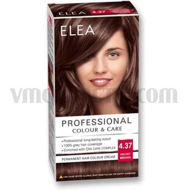 ELEA Боя за коса "Elea Professional Colour & Care" - № 4/37 Кадифено кафяв