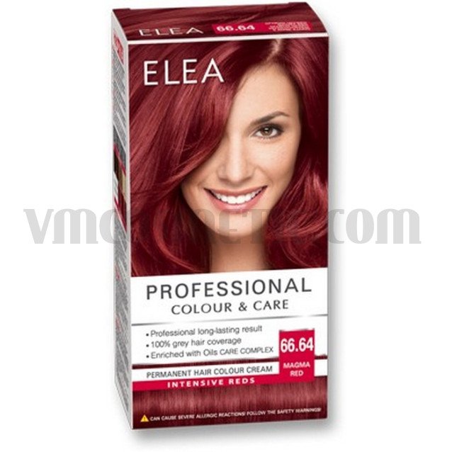 ELEA Боя за коса "Elea Professional Colour & Care" - № 66/64 Огнено червен