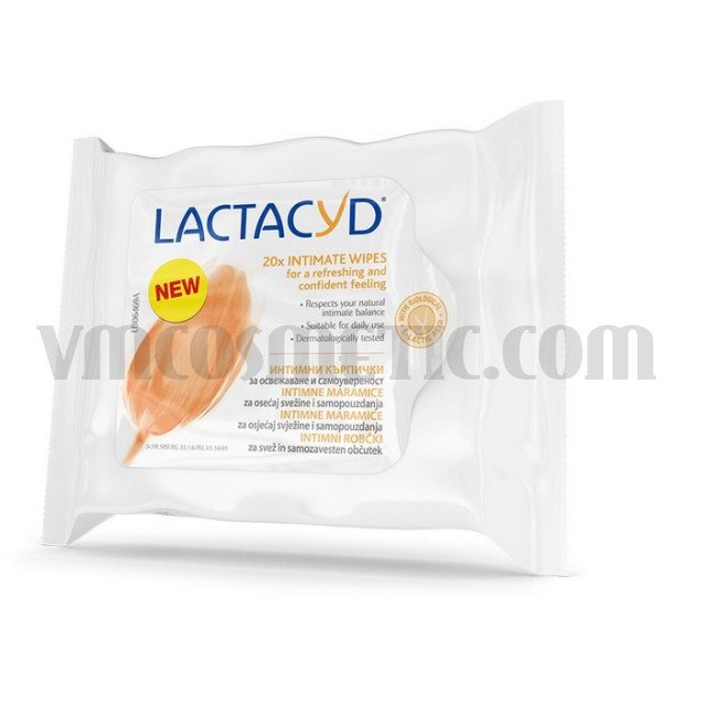 Lactacyd Интимни кърпички 20 бр в пакет Lactacyd Интимни кърпички 20 бр в пакет