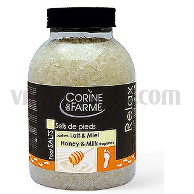 Corine de Farme Соли за крака Мед и мляко - 1300 гр.