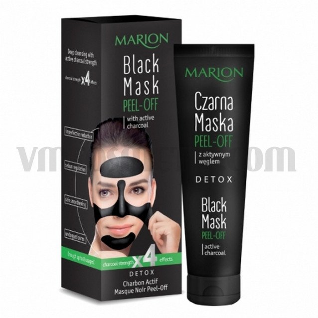 MARION Черна маска за лице с активен въглен 25 гр