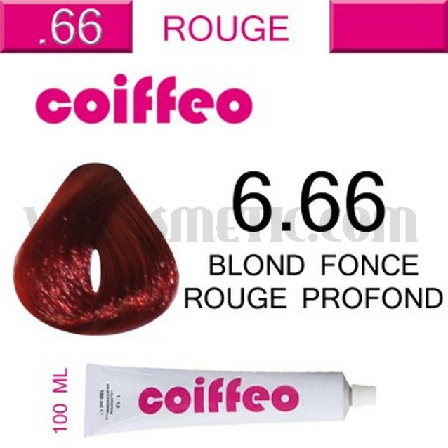 Coiffeo - 6.66 Интензивно червено тъмно русо 100 мл.