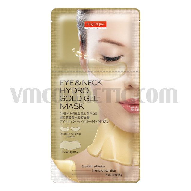 Purederm Златна гел маска за шия и околоочна зона