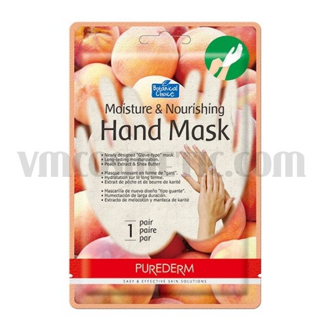 Purederm Овлажняваща и подхранваща маска за ръце - Праскова