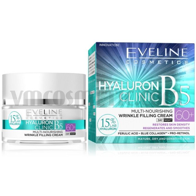 Eveline Hyaluron Clinic 60+ АКТИВЕН ДНЕВЕН/НОЩЕН РЕКОНСТРУИРАЩ КРЕМ-КОНЦЕНТРАТ Eveline Hyaluron Clinic 60+ АКТИВЕН ДНЕВЕН/НОЩЕН РЕКОНСТРУИРАЩ КРЕМ-КОНЦЕНТРАТ