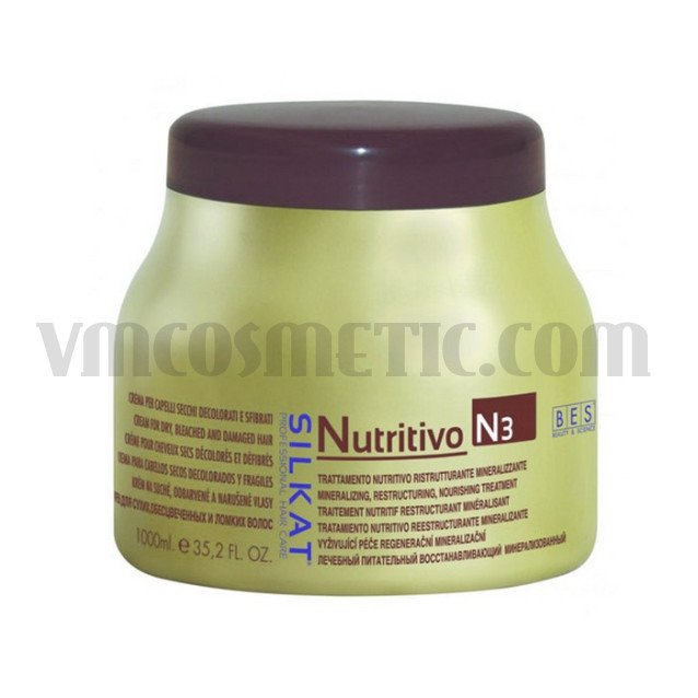 Възстановяваща маска за суха и увредена коса BES Silkat Nutritivo N3 Mask