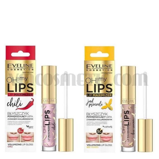 Гланц за уголемяване на устните с пчелна отрова Eveline OH! My Lips Lip Maximizer Bee Venom