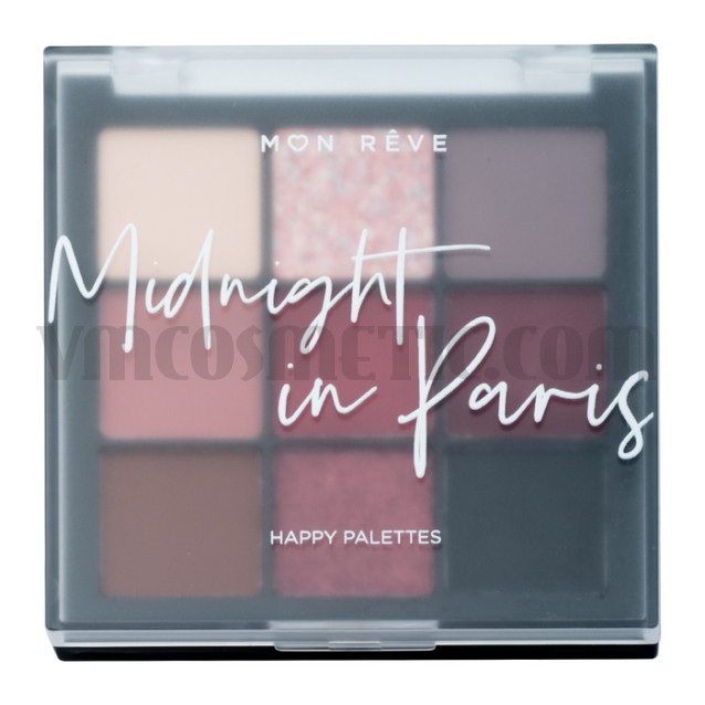 Палитра сенки за очи 9 цвята Mon Reve Midnight in Paris Happy Palettes
