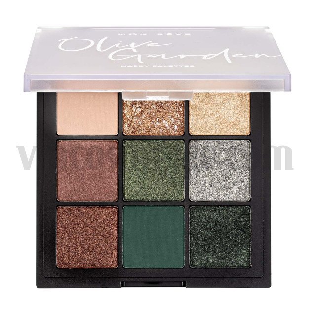 Палитра сенки за очи 9 цвята Mon Reve Olive Garden Happy Palettes