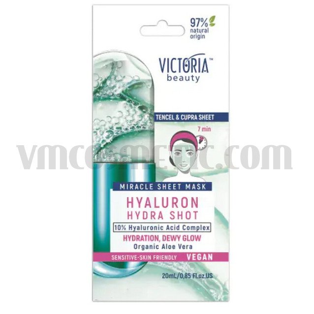 Victoria Beauty Hydra Shot Маска за лице с хиалуронов комплекс и алое вера Victoria Beauty Hydra Shot Маска за лице с хиалуронов комплекс и алое вера
