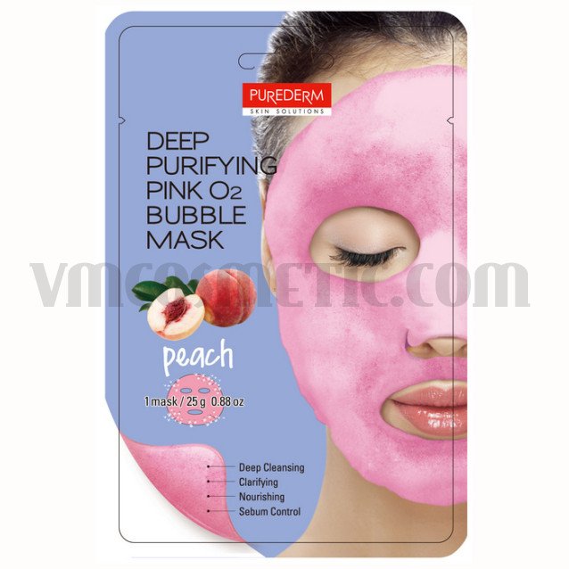 Purederm Дълбоко почистваща кислородна маска за лице с праскова Purederm Дълбоко почистваща кислородна маска за лице с праскова