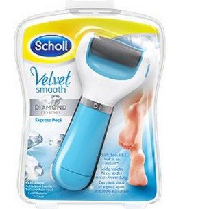 SCHOLL Синя електрическа пила за стъпала с диамантени кристали