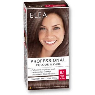 ELEA Боя за коса "Elea Professional Colour & Care" - № 6/1 Тъмно пепелно рус ELEA Боя за коса "Elea Professional Colour & Care" - № 6/1 Тъмно пепелно рус