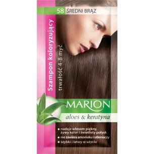 Marion Шампоан оцветител 58 средно кафяв / medium brown ( 6 бр в кутия )