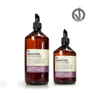 Шампоан за силно увредена коса с масло от арган, маслини и оризови протеини INSIGHT Damaged Hair Shampoo