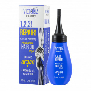 Victoria Beauty 1,2,3! REPAIR! Масло за увредена коса с арган Victoria Beauty 1,2,3! REPAIR! Масло за увредена коса с арган