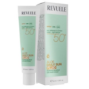 Revuele Aloe Daily Sun Лек и успокояващ флуид с алое и SPF 50+ Revuele Aloe Daily Sun Лек и успокояващ флуид с алое и SPF 50+