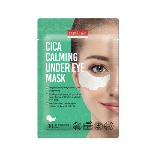 Purederm Успокояваща маска за околоочен контур с центела азиатика 30бр Purederm Успокояваща маска за околоочен контур с центела азиатика 30бр