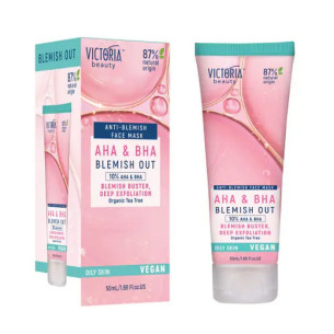 Victoria Beauty Blemish Out Ексфолираща маска за лице против пъпки с AHA и BHA
