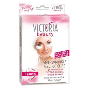 Victoria Beauty Гел-лепенки за околоочна зона против бръчки 6 бр