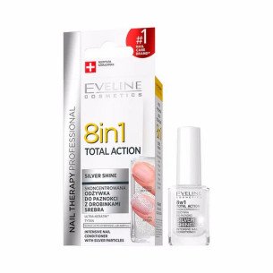 Eveline Балсам за нокти 8 в 1 със сребърни частици Eveline Балсам за нокти 8 в 1 със сребърни частици